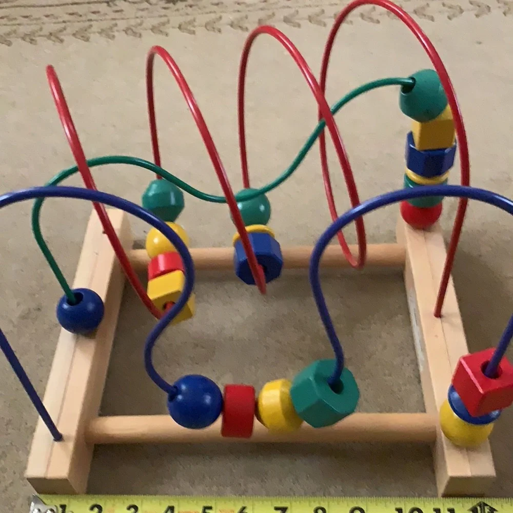 IKEA TOY ABACUS MULTICOLOR LEARNING SHAPES STAND ALONE SMART COUNT MOTOR SKILLS